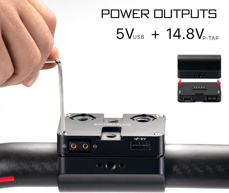 Tilta V-Mount Battery Plate for Basic & Advanced Ring Grip | Compatible with DJI RS2/ RS3 Pro (Not RS3) | Longer Battery Life | Aluminum and Steel Build | TGA-RG-V (Power Supply Module) - Image 4